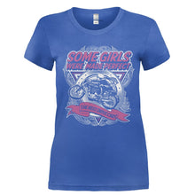 Load image into Gallery viewer, Girls Made Perfect - Motorcycles - T Shirt - Ladies_-_Royal_c2d3809c-c93c-4a0e-9e4a-00bf83ac51a4