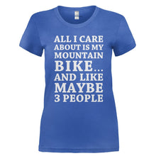 Load image into Gallery viewer, All I Care About Is My Mountain Bike - T Shirt - Ladies_-_Royal_dc32366f-f3c6-4a8c-a415-38b64dbbe9b7