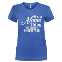 Load image into Gallery viewer, It's A (Your Name) Thing, You Wouldn't Understand - Personalized - T Shirt - Ladies_-_Royal_e810df60-8d71-4f72-9913-4231a4c158e5