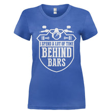 Load image into Gallery viewer, I Spend A Lot Of Time Behind Bars - T Shirt - Ladies_-_Royal_fe8384ae-8cc5-4c1b-a5ba-813c2b4bc835