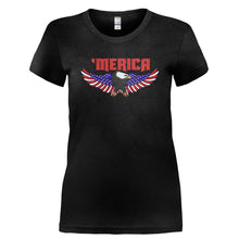 Load image into Gallery viewer, 'Merica - T Shirt - MERICA-_Ladies_-_Black