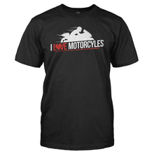 Load image into Gallery viewer, I Love Motorcycles - T Shirt - Men_-_Black_3f230885-4cc8-49d0-90f5-2c281afbf45f