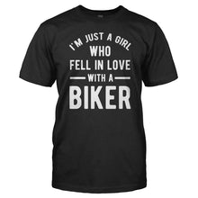 Load image into Gallery viewer, I'm Just A Girl Who Fell In Love With A Biker - T Shirt - Men_-_Black_d4377c72-2f8e-413d-824e-293658cf6aa5