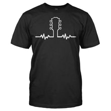 Load image into Gallery viewer, Guitar Heartbeat - T Shirt - Men_-_Black_e34c94ed-64a9-4979-a891-8895c7b57693