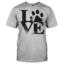 Load image into Gallery viewer, Dog Love - T Shirt - Men_-_Grey_f1b6ce7f-72de-4b54-99c7-64d8ebf464e1