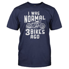 Load image into Gallery viewer, I Was Normal 3 Motorcycles Ago - T Shirt - Men_-_Navy_30818db2-67c2-42c9-8588-9ea8035832a1