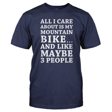 Load image into Gallery viewer, All I Care About Is My Mountain Bike - T Shirt - Men_-_Navy_7ba52258-81ff-4794-8317-38c643780cb8