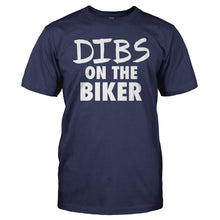 Load image into Gallery viewer, Dibs on the Biker - T Shirt - Men_-_Navy_9005d90b-f4b4-49f1-a2a6-d3b9993bf401