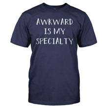 Load image into Gallery viewer, Awkward Is My Specialty - T Shirt - Men_-_Navy_cc72e9d6-7c2d-40a8-a516-203c20a77e50