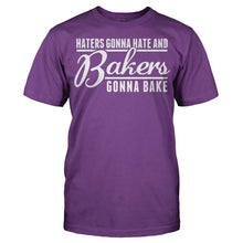 Load image into Gallery viewer, Haters Gonna Hate and Bakers Gonna Bake - T Shirt - Men_-_Purple_c8b71597-9e2d-46ca-9c14-8145f000364b
