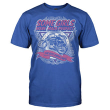 Load image into Gallery viewer, Girls Made Perfect - Motorcycles - T Shirt - Men_-_Royal_071a169d-38bc-48c6-be8b-632d7ad342d7