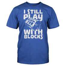 Load image into Gallery viewer, I Still Play With Blocks - T Shirt - Men_-_Royal_24043770-41f8-4788-b760-e5530f49bc57