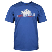 Load image into Gallery viewer, I Love Motorcycles - T Shirt - Men_-_Royal_5cf7d88c-dd2f-4083-812f-37f6ef67e19c