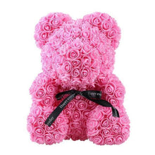 Load image into Gallery viewer, Flower Teddy Bear - Pink_Rose_Bear
