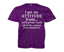 Load image into Gallery viewer, I Get My Attitude From The Women In My Family - Kids - Purple_872a3bc6-de18-410b-aaad-4f79ccc384d1
