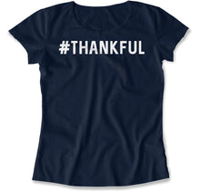 Load image into Gallery viewer, #Thankful - T Shirt - Thankful_women_navy
