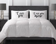 Load image into Gallery viewer, I Love You / I Love You More Pillow Cases - VAL-25-26 - VAL-25-26-Long-Pillows