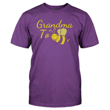 Load image into Gallery viewer, Grandma To Bee - T Shirt - bee-purple-mens