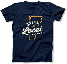Load image into Gallery viewer, Drink Local Vermont - T Shirt  - BER-83 - ber-83---navy--tee
