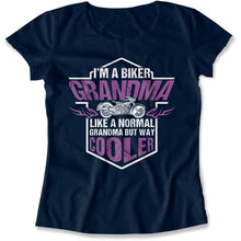 Load image into Gallery viewer, I'm A Biker Grandma. Like A Normal Grandma, But Way Cooler - T Shirt - biker-grandma-tshirt-ladies