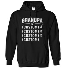 Load image into Gallery viewer, Grandpa of (Grandkid Names) - Personalized - T Shirt - black_07a0e9f2-49f0-448d-8a90-5b3d6077eec5