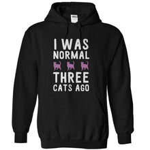 Load image into Gallery viewer, I Was Normal 3 Cats Ago - T Shirt - black_09aa443e-c8ce-40b7-95ad-bde940586bce