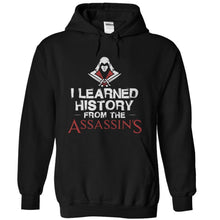 Load image into Gallery viewer, I Learned History From the Assassins - T Shirt - black_13918b5c-d48f-4139-b345-766291dd12ac