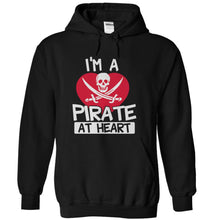 Load image into Gallery viewer, I'm a Pirate At Heart - T Shirt - black_167b2acb-bd1d-4373-a2b4-3621b82ffb93
