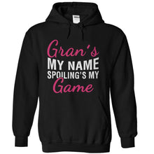Load image into Gallery viewer, Gran's My Name, Spoiling's My Game - T Shirt - black_1e3af1af-fe25-4c83-adf7-a6e804f5ed08