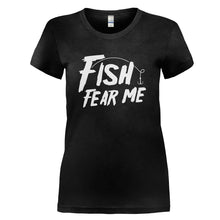 Load image into Gallery viewer, Fish Fear Me - T Shirt - black_1e54a740-be5f-4919-8489-fe2ad44a6b9e
