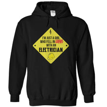 Load image into Gallery viewer, Just a Girl Who Fell in Love With an Electrician - T Shirt - black_24aaa35d-43a6-4436-bb39-0e75cd7e47f2