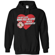 Load image into Gallery viewer, I Fell In Love With a Firefighter - T Shirt - black_33edf09a-f835-4f6b-a887-7b46599cd3e5