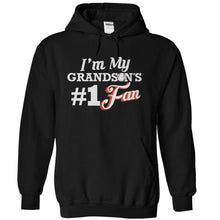 Load image into Gallery viewer, I'm My Grandson's #1 Fan - Baseball - T Shirt - black_3f2fd00a-0c60-49ba-8b62-0000690d83c5