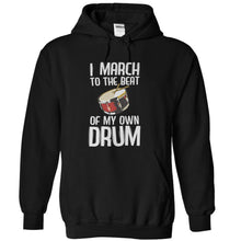 Load image into Gallery viewer, I March To The Beat Of My Own Drum - T Shirt - black_421ebbb0-9ca5-459f-ac6f-f1407a4f50de