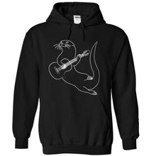 Load image into Gallery viewer, Guitar Playing Otter - T Shirt - black_455fc308-9ada-4ad8-9872-5392391fde9f