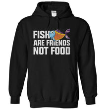 Load image into Gallery viewer, Fish Are Friends Not Food - T Shirt - black_4d42f49a-631f-4359-8b36-35e1a4dcc126