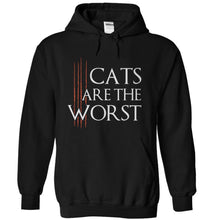 Load image into Gallery viewer, Cats are the Worst - T Shirt - black_4de8d584-e98b-4377-8310-41cfff71049b