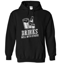 Load image into Gallery viewer, Drinks Well With Others - T Shirt - black_4e438c7f-cba5-4b99-8dd8-c0aeb585933d