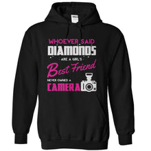 Load image into Gallery viewer, Cameras Are A Girl's Best Friend - T Shirt - black_5b5c0fbf-9a61-4270-a7bc-3e3236cd0269