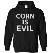 Load image into Gallery viewer, Corn Is Evil - T Shirt - black_6341db8d-87cc-498c-ace0-f766f4f9c927