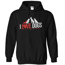 Load image into Gallery viewer, I Love Dogs - T Shirt - black_71ed0e9a-9f5a-46ad-a5ac-85da1c3a6761