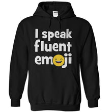 Load image into Gallery viewer, I Speak Fluent Emoji - T Shirt - black_88199ab4-8315-4553-a0f2-dbfb24b8a986