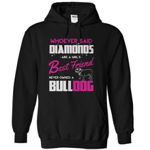 Load image into Gallery viewer, Bulldogs Are A Girl's Best Friend - T Shirt - black_8bbb8eb2-633e-4a35-ac1d-69e291d72ea7