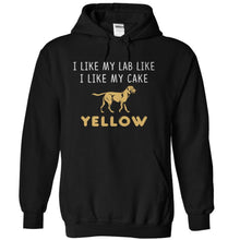 Load image into Gallery viewer, I Like My Labrador and Cake Yellow - T Shirt - black_a803b9d0-fc2a-49ec-b220-9d849ea2dc34