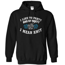 Load image into Gallery viewer, I Like To Party - Knitting - T Shirt - black_a9a86ac9-ed4a-4761-a512-e2477d68d58d
