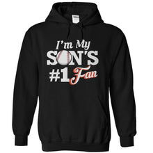 Load image into Gallery viewer, I'm My Son's #1 Fan - Baseball - T Shirt - black_b0eef820-40b5-4b3f-a167-4b3da64d40dd