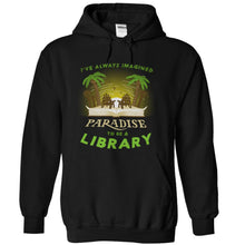 Load image into Gallery viewer, I've Always Imagined Paradise to be a Library - T Shirt - black_b6459b29-5d27-45a4-aee1-cac69c7330f5