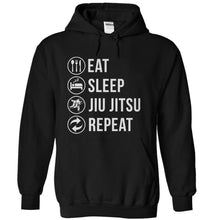 Load image into Gallery viewer, Eat. Sleep. Jiu Jitsu. Repeat. - T Shirt - black_c065d849-5bb1-496a-b229-17be73ed6b4e