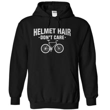 Load image into Gallery viewer, Helmet Hair Don't Care - T Shirt - black_c851f20a-999c-424e-b019-35456b73aef2