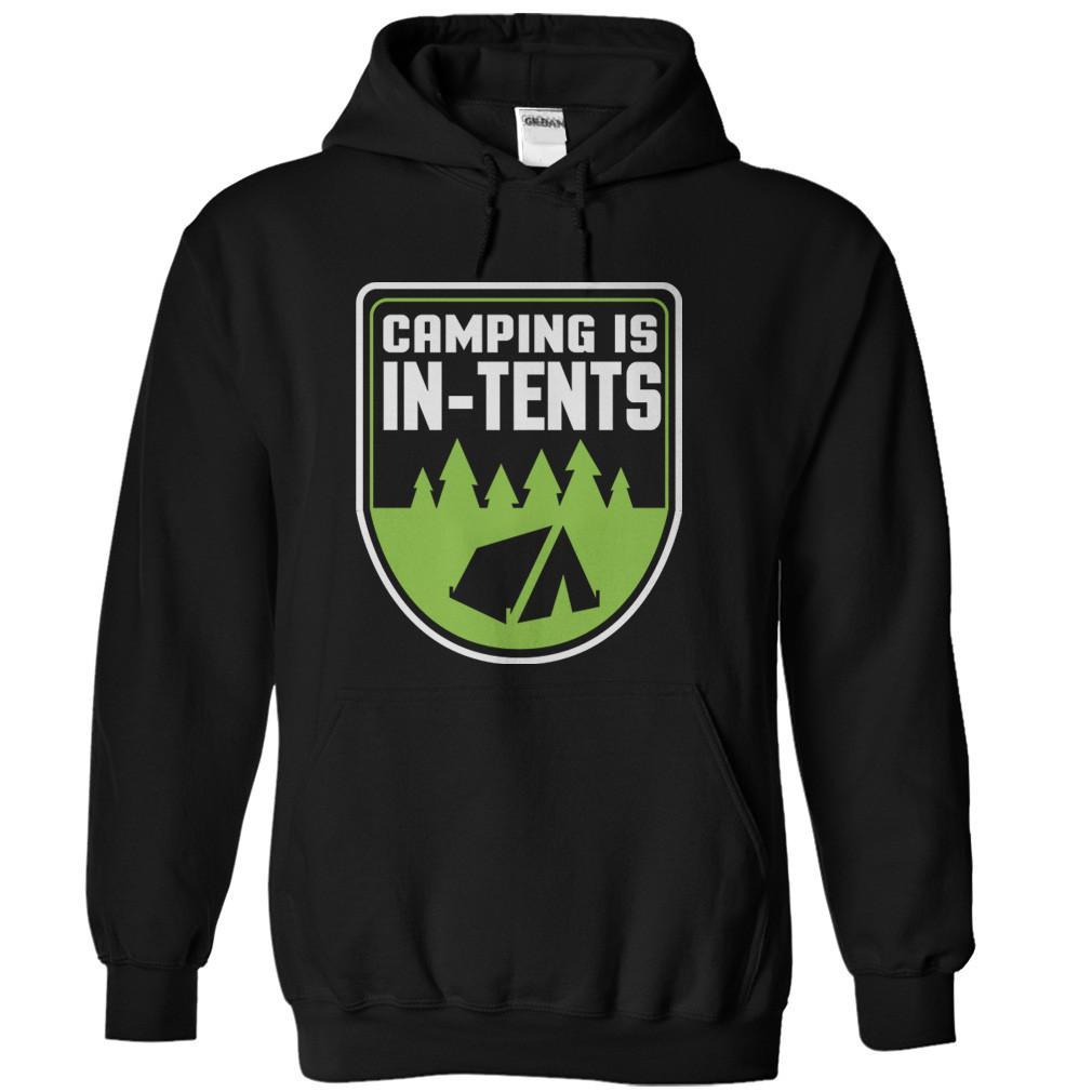 Load image into Gallery viewer, Camping is In-Tents - T Shirt - black_cb8cd428-0a74-4d34-bac8-971533623493
